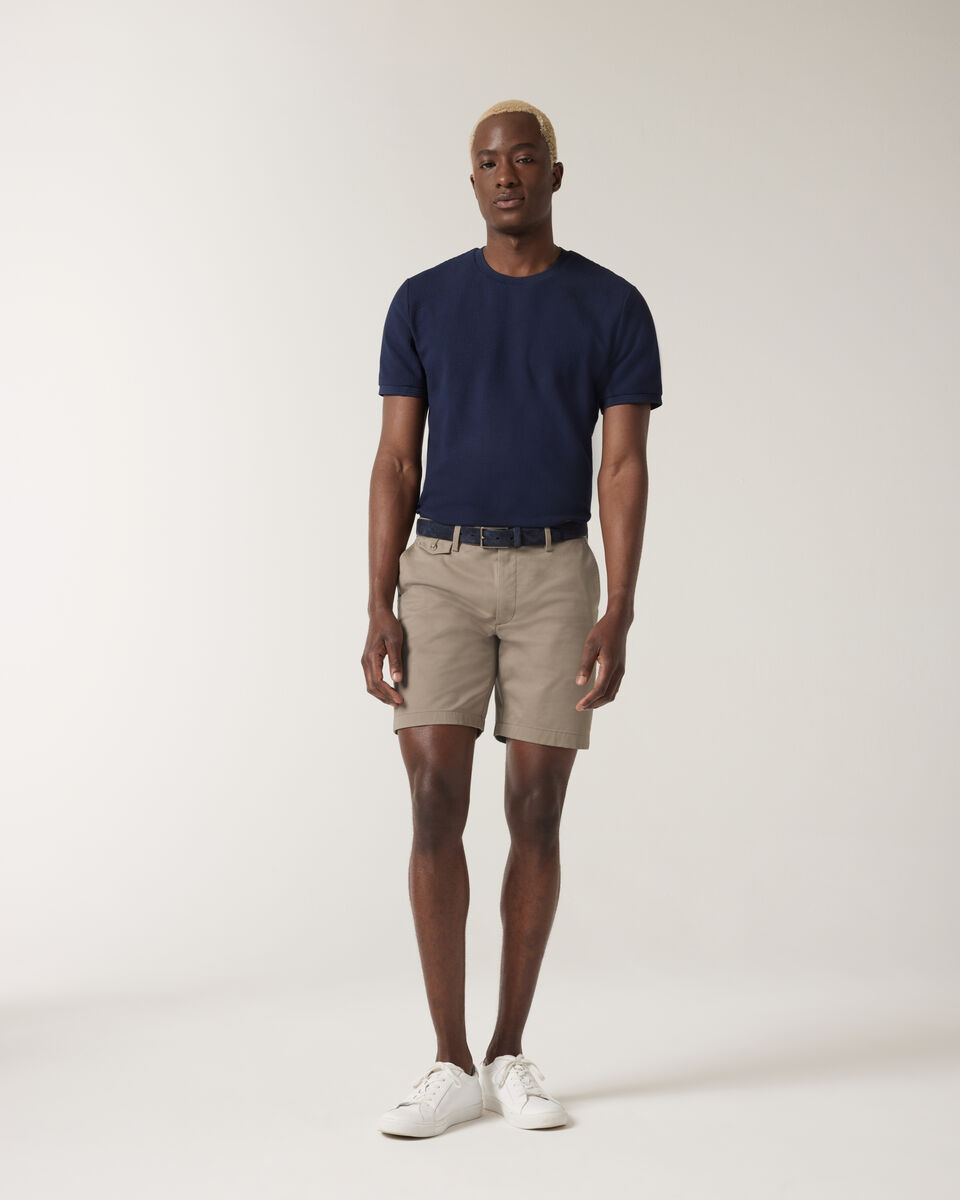 Textured Crew Neck Tee, Navy, hi-res